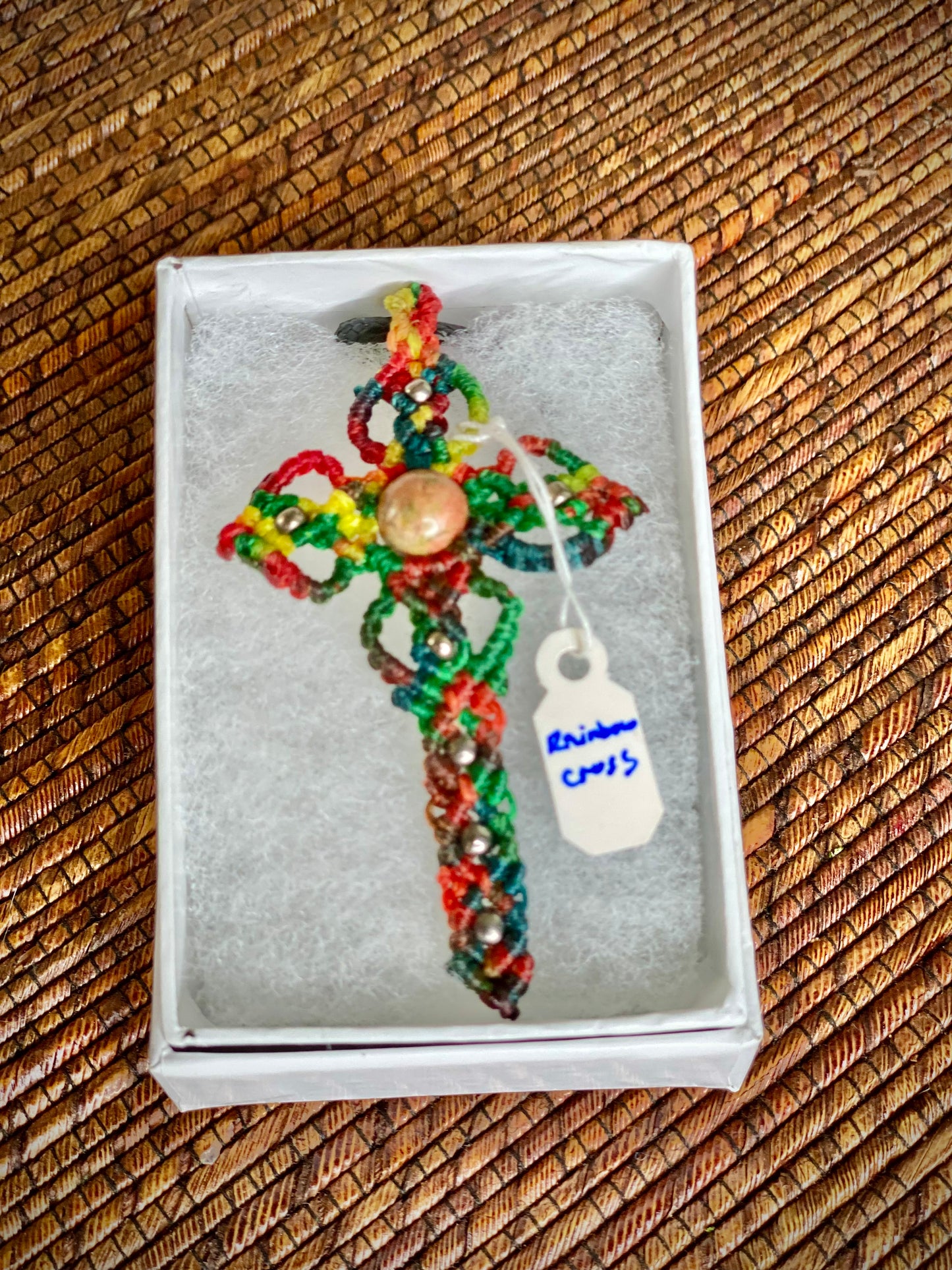 Rainbow Cross Necklace