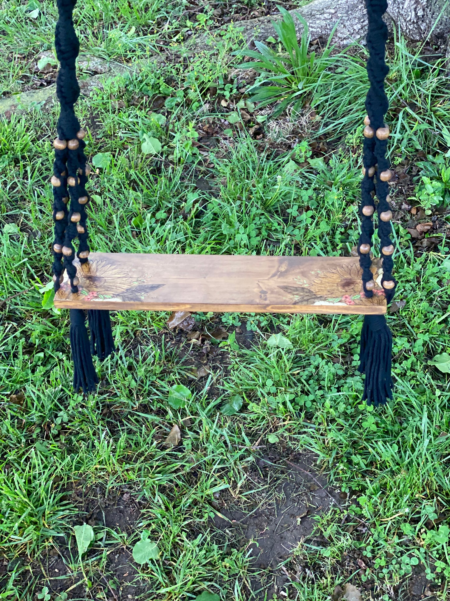 Garden Swing with Floral Bottem