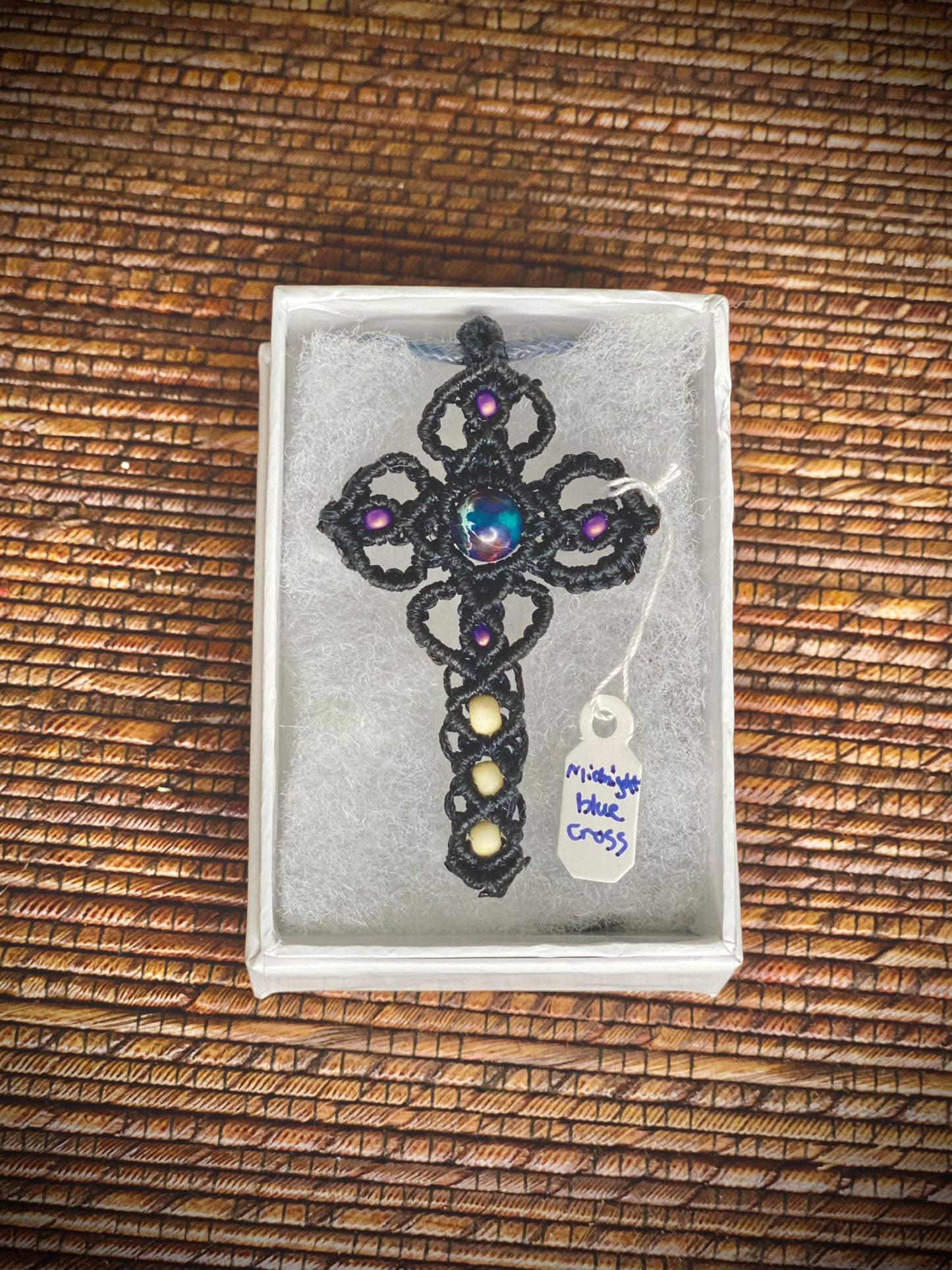 Midnight Blue Cross Necklace