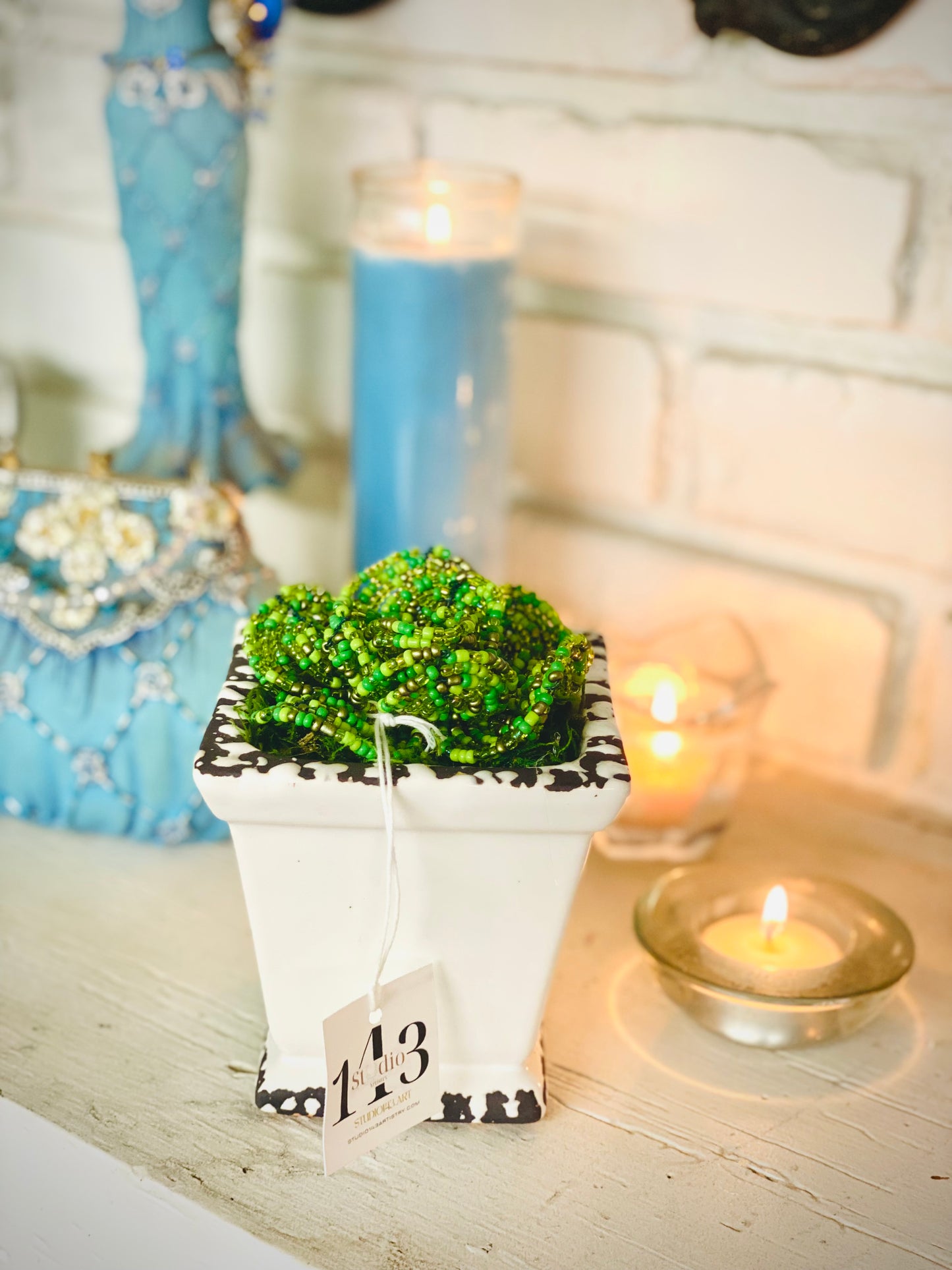 French Beaded Succulent