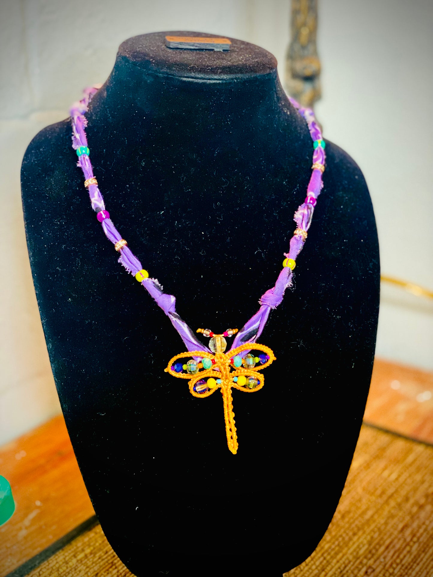 Dragonfly Bandanna Necklace