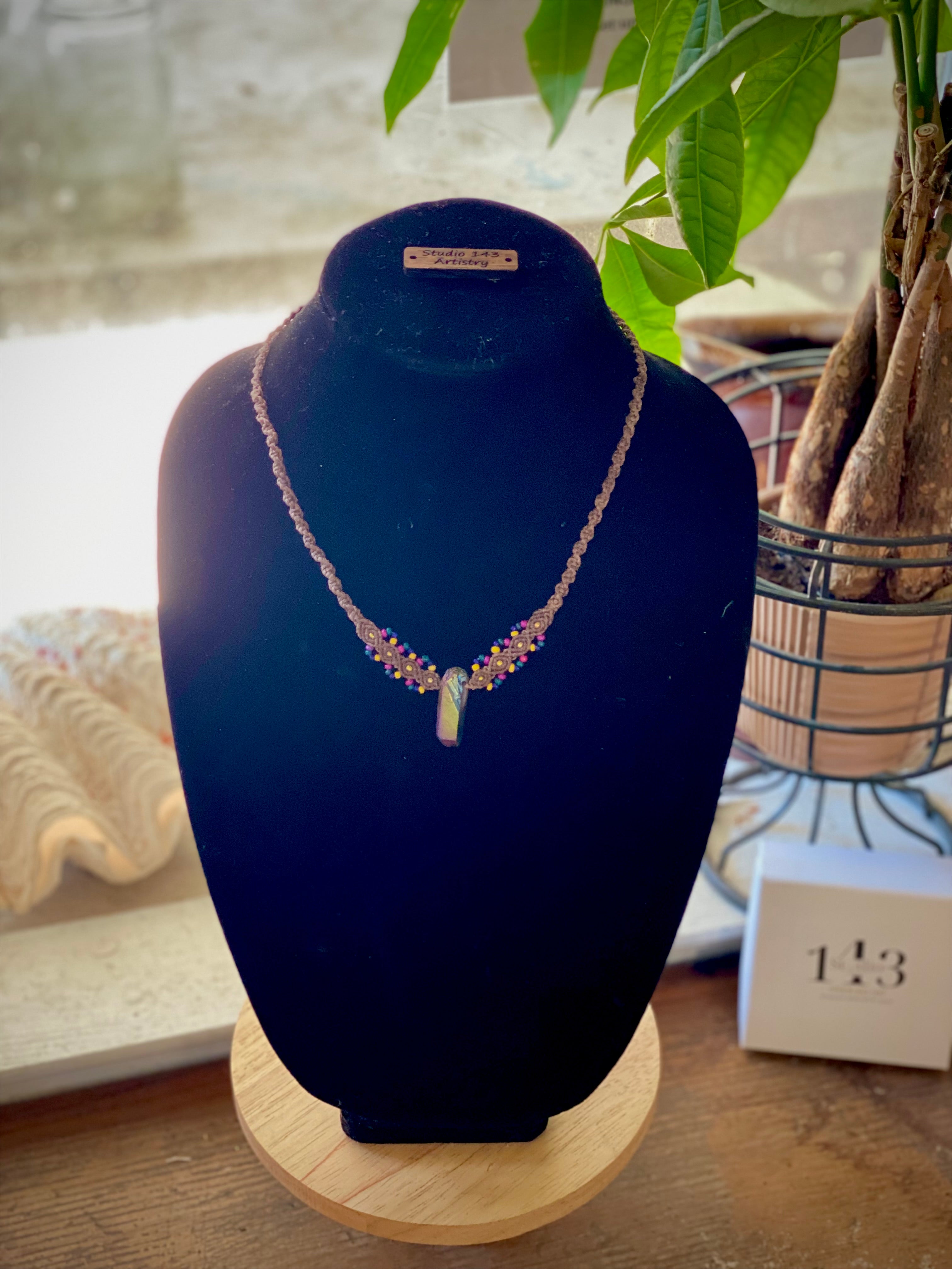 GardenQuartz × RainbowMoonstonenecklace Rainbow Crystal Quartz Necklace – Studio 143 Artistry